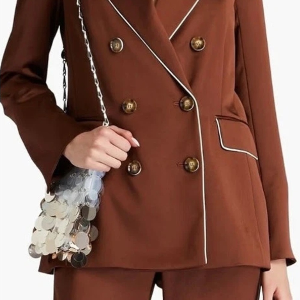 Veronica beard roche satin blazer sz 2